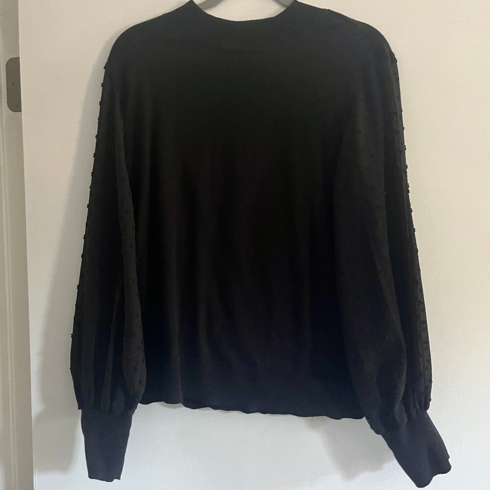 CeCe Women's XL Black Blouse - like new